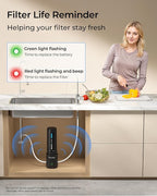 Waterdrop 10UB PRO Under Sink Water Filter, No Drilling Required, Time Reminder - Image 6