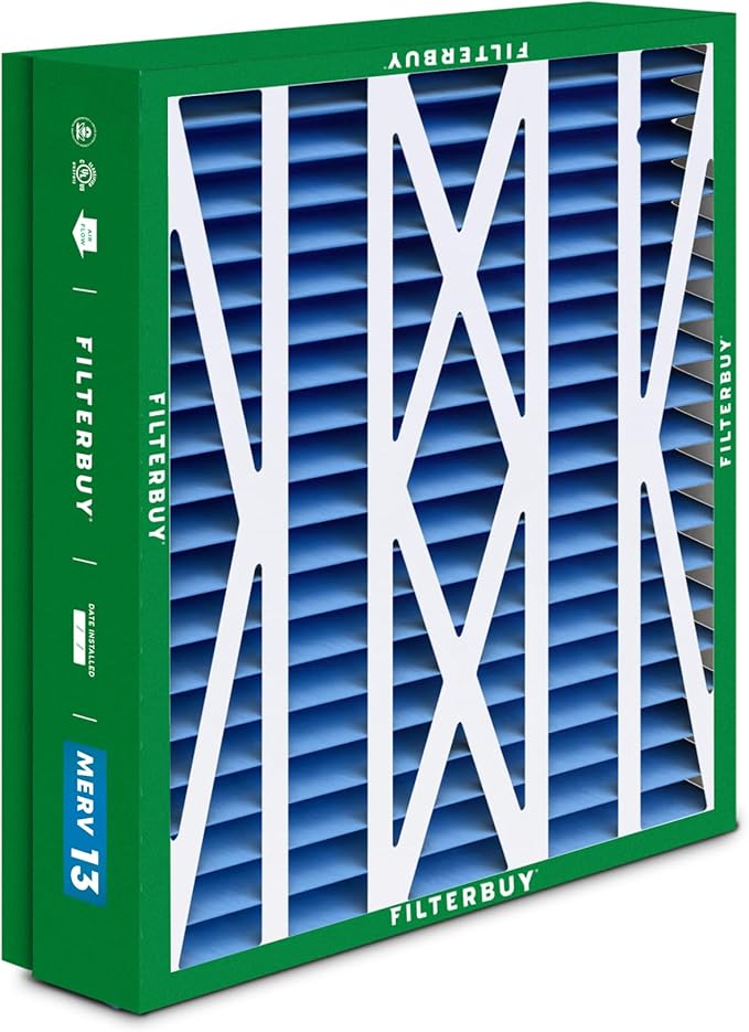 Filterbuy 21x27x5 Air Filter MERV 13 Optimal Smoke & Allergy Defense, Pleated - Image 8