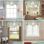 Easter Tie Up Valance Curtains for Windows, Kitchen Curtains Window Shades - Image 8