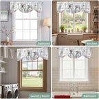 Spring Tie Up Valance Curtains for Windows, Kitchen Curtains Window Shades - Image 8