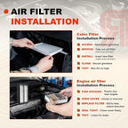 Engine & Upgrade Cabin Air Filter Kit Compatible - Image 6