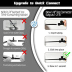 45 Pack Quick Connect 1/4" Drip Tubing Irrigation Fittings Kit Universal 1/4'' - Image 3