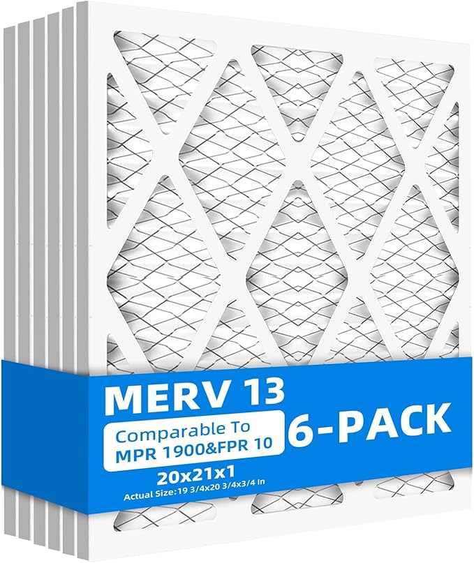 20x21x1 Air Filter, MPR 1900 & FPR 10, MERV 13 Pleated Air Filter by Chenzhit