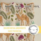 2 Panel Kitchen Cafe Curtains, Desert Camels Sunlight Filtering Nature Air - Image 7