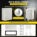 VEVOR Electrical Enclosure Box, Carbon Steel Hinged Junction Box, IP66 - Image 6