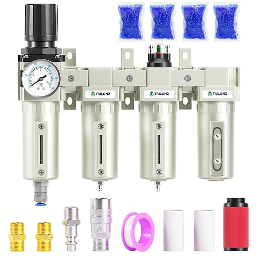 TAILONZ PNEUMATIC 3/4 Inch NPT 0-240 PSI Industrial Grade 4 Stage Air Drying by TAILONZPNEUMATIC