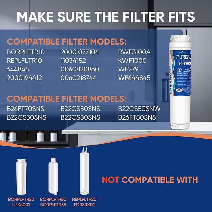 PUREPLUS 9000194412 NSF 53&42 Certified Refrigerator Water Filter Replacement - Image 2