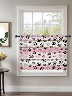 Sheer Curtains 54 Inch Length, Vintage Farmhouse Country Wooden Grain Privacy - Image 2