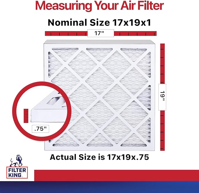 Filter King 17x19x1 Air Filter | 6-PACK | MERV 11 HVAC Pleated A/C Furnace - Image 2