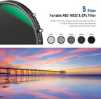 NEEWER 2 in 1 43mm Variable ND Filter ND2–ND32&CPL Filter No X Cross/30 Layer - Image 4