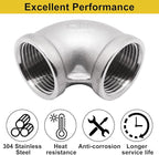 1Pc 304 Stainless Steel 90 Degree Elbow 1" NPT Female x 1" NPT Female Threaded - Image 3