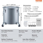 VEVOR Fryer Grease Bucket, 16 Gal Oil Disposal Caddy - Image 7