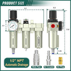 Industrial Grade 3-Stage Air Drying System, 1/2" NPT - Image 2