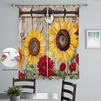 Sunflowers Living Room Curtains 96 Inch Length, Window Curtains Tab Top - Image 4