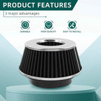 AUTOKAY Universal Clamp-On Air Filter Round Reverse Tapered Washable Filter 3 - Image 5