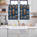 2 Panel Kitchen Cafe Curtains, Desert Camels Sunlight Filtering Nature Air - Image 2