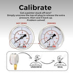 Glycerin-Filled Pressure Gauge, Brass Internal 2-Inch Gauge, Stainless Steel - Image 8