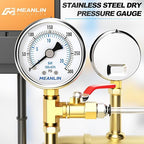 MEANLIN MEASURE 0~300Psi Dry Pressure Gauge Stainless Steel 1/4" NPT 2" FACE - Image 7