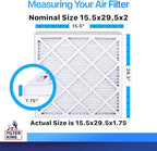 Filter King 15.5x29.5x2 Air Filter | 5-PACK | MERV 8 HVAC Pleated A/C Furnace - Image 2