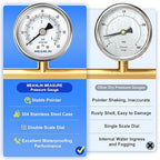MEANLIN MEASURE 0~60Psi Dry Pressure Gauge Stainless Steel 1/8" NPT 2" FACE - Image 5