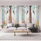 Easter Window Curtains 72 Inch Long 2 Panel Set, Rod Pocket Long Curtains & - Image 7