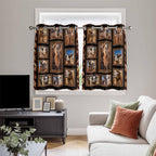 2 Panel Kitchen Cafe Curtains, Desert Camels Sunlight Filtering Nature Air - Image 5