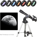 Andoer Telescopic Eyepiece Filter Kit, 1.25 Inch Telescopic Moon Filter Sky - Image 3