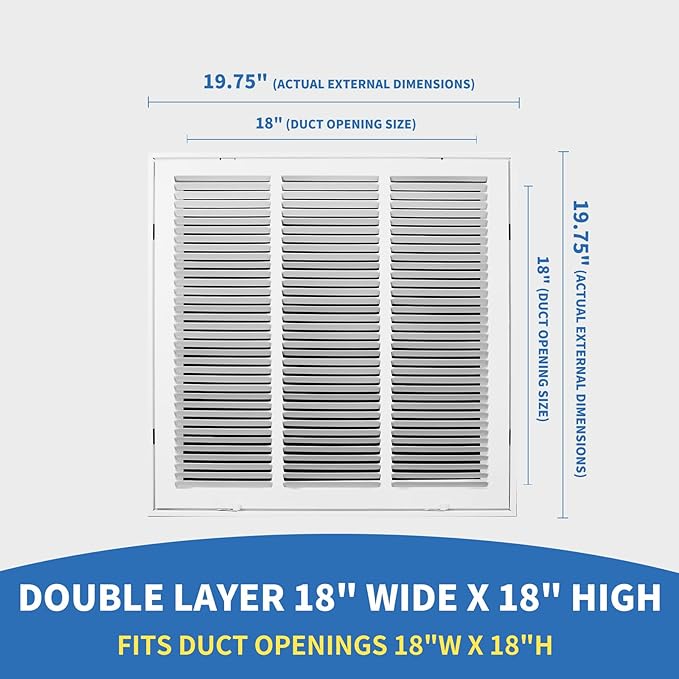 18 x18 Vent Cover, Return Air Vent Cover - Image 2