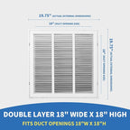 18 x18 Vent Cover, Return Air Vent Cover - Image 2