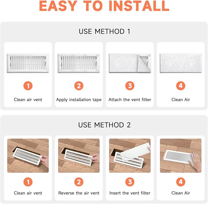 4x12 Inch Air Filter for Home Ceiling, ULTRA GREEN Thickened Floor Vent Filters - Image 5