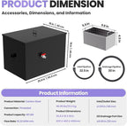 Commercial Grease Interceptor 40 LBS Carbon Steel Grease Trap, 15 GPM Flow Rate - Image 2