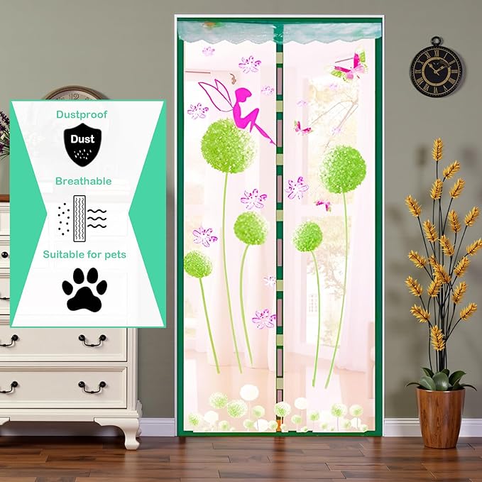 Door Mesh Screen with Magnet, Fly Hanging Temporary Magic Patio Heavy Duty - Image 4