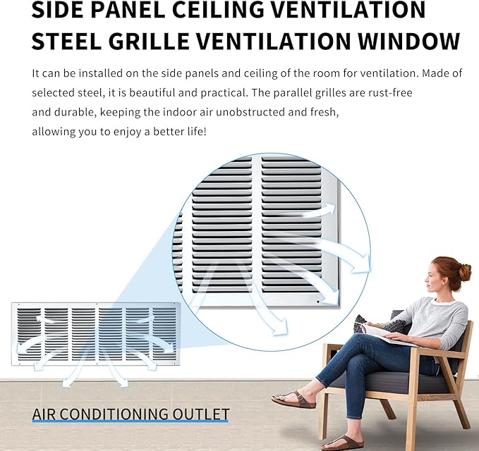 30x10 Return Air Grille, Air Return Vent Cover, Flat Vent Cover, Rejillas De - Image 7