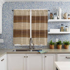 Retro Country Brown Wooden Board Window Valance Curtains, Farmhouse Gradient - Image 4