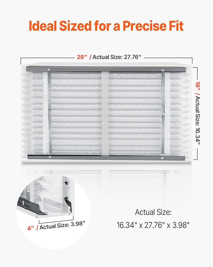 VEVOR 16x28x4 Furnace Air Filter, MERV 13 Pleated HVAC AC Replacement, - Image 4