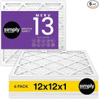 Simply 12x12x1 Air Filter, Merv 13, 6 Pack, by SimplyFilters