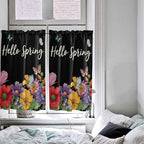 Spring Flowers Kitchen Curtains 54 Inches length, Watercolor Country Colorful - Image 5