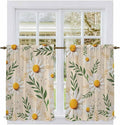 Spring Daisy Kitchen Curtains, Country Watercolor Flower Leaf Plant Light by Unknown