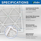 Glasfloss ZL 20x23x1 MERV 10 AC Furnace Air Filters.. Actual Size: 19-1/2 x - Image 2