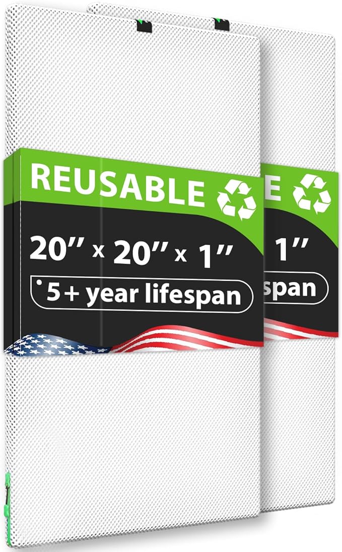 REair 20x20x1 Air filter Pro Kit, Washable and Reusable Air Filter 20x20x1 by Reair