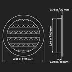 4" Brown Vent Cover - Image 2