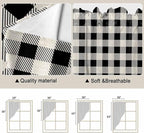 Swag Curtain Valances for Kitchen Windows, Farm Wooden House Black Buffalo - Image 4