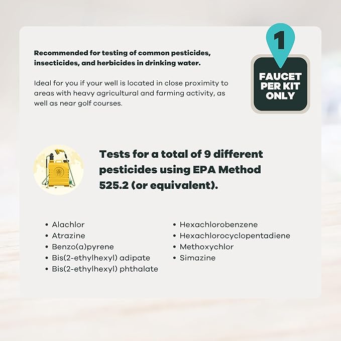 Tap Score Pesticides in Water Test Kit | Specialized EPA Certified Drinking - Image 2