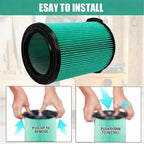 2 Pack VF6000 5-Layer Pleated Replacement Vacuum Filter Compatible - Image 5