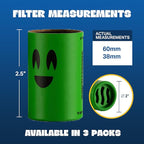 3 Pack Replacement Filters | Discreet HEPA & Carbon Filtration | Biodegradable - Image 2