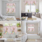 Kitchen Curtains Tiers and Valance Set of 3, Easter Light Filtering Window - Image 7