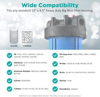 SimPure Whole House Water Filter Cartridges 5 Micron 10" x 4.5" CTO Activated - Image 6