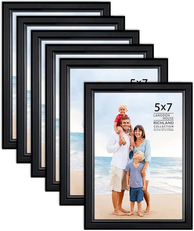 Langdon House 5x7 Picture Frames Set Distinguished Edging by LangdonHouse