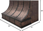 CT Copper Tailor Sloped Copper Vent Hood Wall Mount, 1260 CFM Exhaust Fan - Image 10