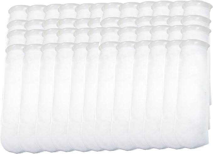 48 Pack - 4 Inch Ring Filter Socks 200 Micron - Aquarium Felt Filter Bags -4 by Encompass+All
